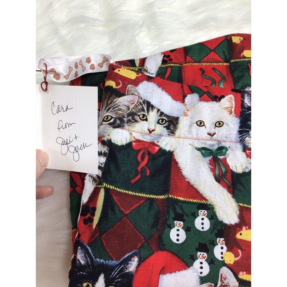 Rachael Hale Cat Kitties Christmas Holiday Stocking Sock 17" - Picture 5 of 5